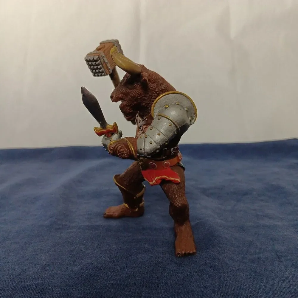 Papo Faceless Horseman Minotaur and Dragon Head Warrior Action Figure Lot PVC